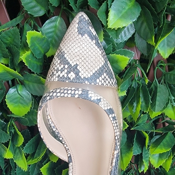 Antonio Melani Braylene Snake Print Leather Slingback Block Heel Women's Size 9 - Picture 11 of 11